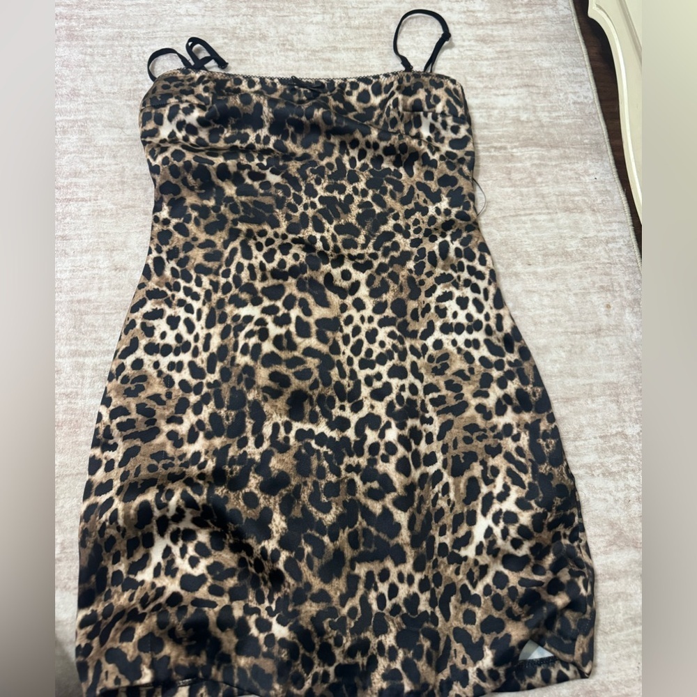 Zara cheetah print mini dress size xs